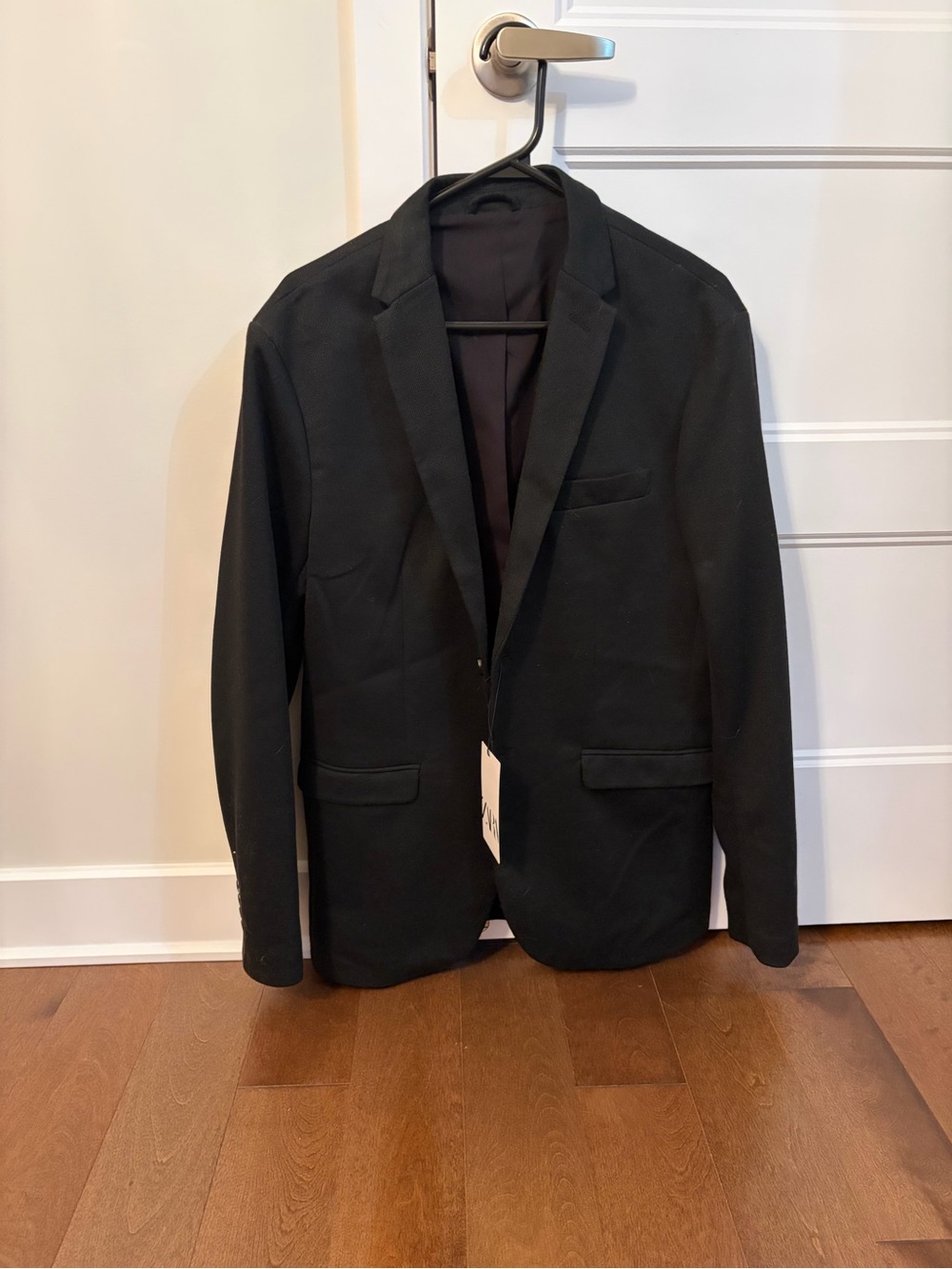 Zara Men's Black Single-Breasted Blazer